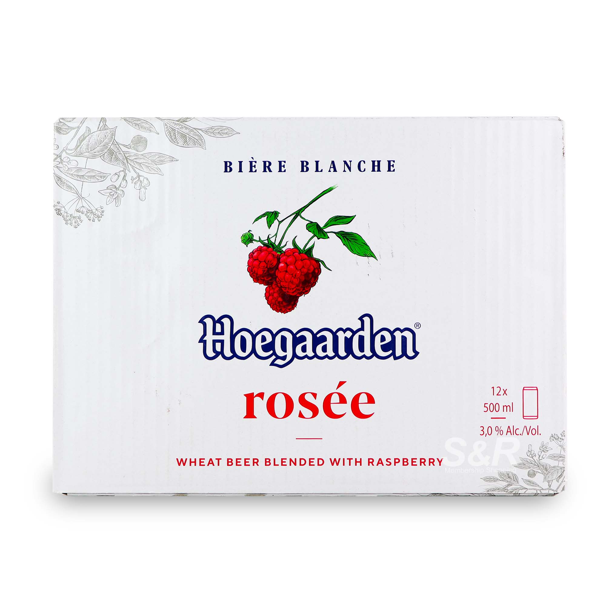 Hoegaarden Rosee Wheat Beer Blended with Raspberry 12 cans